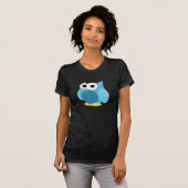 Funny Blue Owl T - Shirt (Vorne ganz)