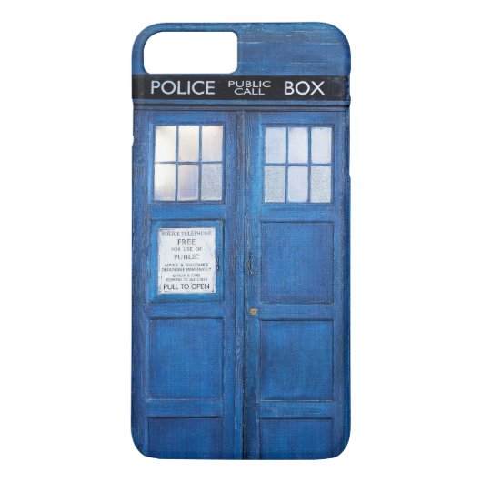 Funny Blue Phone Booth Call Box Case-Mate iPhone Hülle (Rückseite)