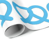 Funny Blue Pretzel Pattern Deutsches Oktoberfest Geschenkpapier (Rolleneckpunkt)