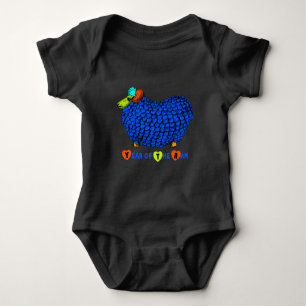 Funny Blue Ram Chinese New Year Zodiac Baby B Strampler