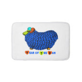 Funny Blue Ram Chinese Year Zodiac Bath Mat Badematte (Vorderseite)