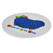 Funny Blue Ram Chinese Year Zodiac Cutting Board Schneidebrett (Ecke)