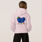 Funny Blue Ram Chinese Year Zodiac Kids Zip Hoodie (Schwarz voll)