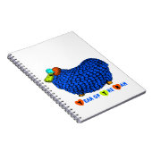 Funny Blue Ram Chinese Year Zodiac Notebook Notizblock (Rechte Seite)
