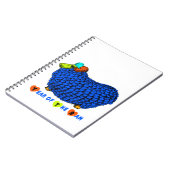 Funny Blue Ram Chinese Year Zodiac Notebook Notizblock (Linke Seite)