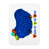 Funny Blue Ram Chinese Year Zodiac P Magnet (Vertikal)