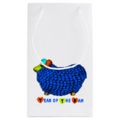 Funny Blue Ram Chinese Year Zodiac S Gift Bag Kleine Geschenktüte (Rückseite)
