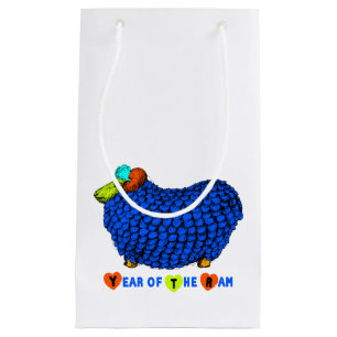 Funny Blue Ram Chinese Year Zodiac S Gift Bag Kleine Geschenktüte