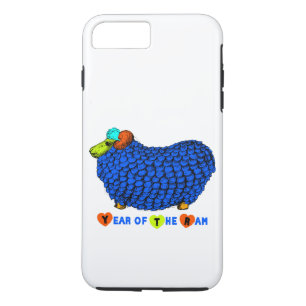 Funny Blue Ram Chinesisches Jahr Zodiac iPhone 8 Plus/7 Plus Hülle