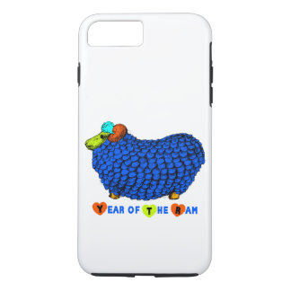 Funny Blue Ram Chinesisches Jahr Zodiac iPhone 8 Plus/7 Plus Hülle