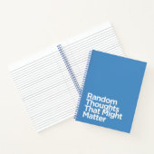 Funny Blue Random Gedanken, die wichtig sein könnt Notizblock (Innenseite)