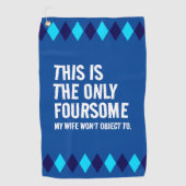 Funny Blue Raute Das ist die einzige Foursome ... Golfhandtuch (Vorderseite)