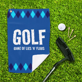 Funny Blue Raute Golf (Spiel der Lies 'n' Flubs) Golfhandtuch