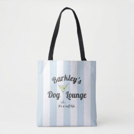 Funny Blue Stripes Personalisiert Dog Lounge Tasche