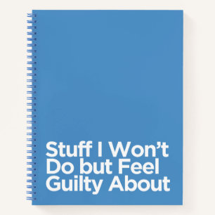 Funny Blue Stuff ich will nicht tun, aber fühlen S Notizblock