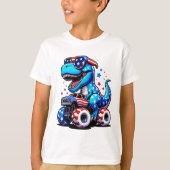 Funny Blue T-REX Niedliches Geschenk für Jungen T T-Shirt (Vorderseite)