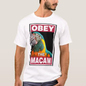 Funny Blue Throated Macaw - Vogelkunst T-Shirt (Vorderseite)
