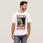 Funny Blue Throated Macaw - Vogelkunst T-Shirt (Vorne ganz)