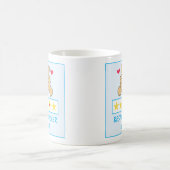 Funny Blue treibt den besten Arbeiter aller Zeiten Kaffeetasse (Mittel)