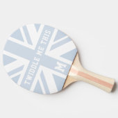 Funny Blue Union Jack Flag Ping Pong Paddle Tischtennis Schläger (Seitenansicht)