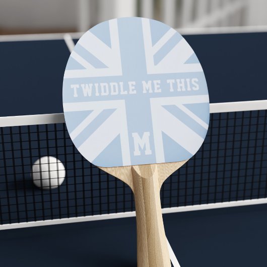 Funny Blue Union Jack Flag Ping Pong Paddle Tischtennis Schläger