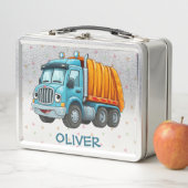 Funny Blue Yellow Dump Truck Metall Brotdose (Beispiel)