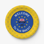 Funny Blue Yellow European Gewerkschaft Brexit Vec Pappteller (Vorderseite)