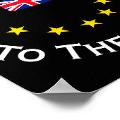 Funny Blue Yellow European Union Welcome To Brexit Poster (Ecke)