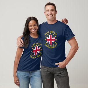 Funny Blue Yellow Red European Union Jack Logo T-Shirt