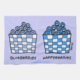 Funny Blueberries Cartoon Art Blueberry Küche Geschirrtuch
