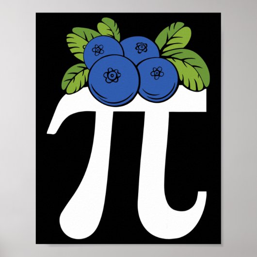 Funny Blueberry Pi Day Poster (Vorne)