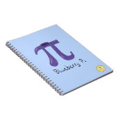Funny Blueberry Pi Symbol Mathematiker Lehrer Notizblock (Rechte Seite)