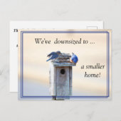 Funny Bluebirds House - Adressenwechsel Postkarte (Vorne/Hinten)