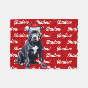 Funny Bluenose Pitbull Dog Muster Weihnachten Fleecedecke