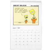 Funny Blume Cartoons Gärtner Cartoon Kalender (Mär 2027)