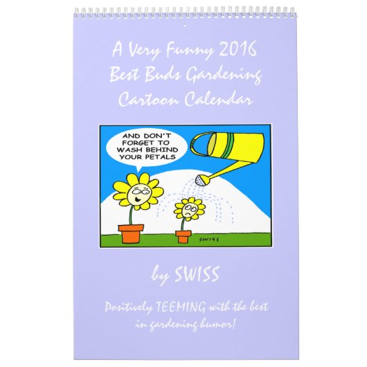 Funny Blume Cartoons Gärtner Cartoon Kalender (Titelbild)