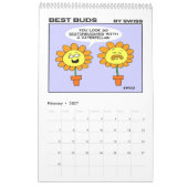 Funny Blume Cartoons Gärtner Cartoon Kalender (Feb 2027)