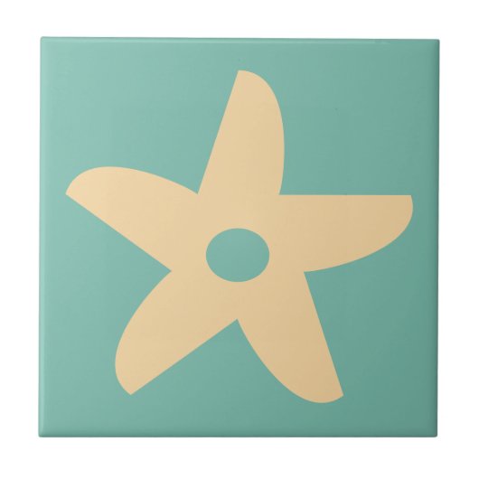 Funny Blume Fliese (Vorderseite)