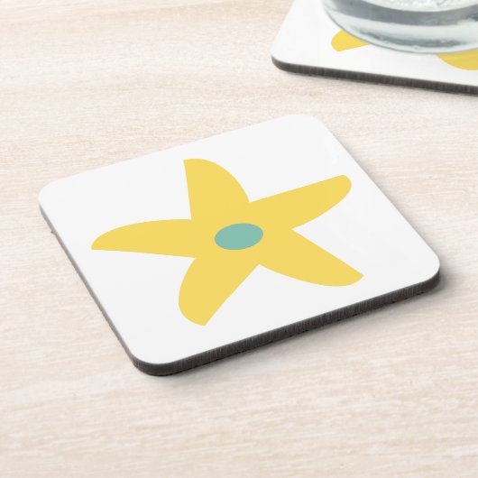 Funny Blume Getränkeuntersetzer (Linke Seite)