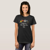 Funny Blume Grafische Sprache ist Wein auf dem Li T-Shirt (Vorne ganz)