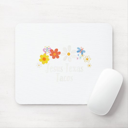 Funny Blume Graphic Jesus Texas Tacos Sprichwort F Mousepad (Mit Mouse)