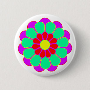 Funny Blume Power Bloom I Button