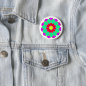 Funny Blume Power Bloom I Button (Beispiel)