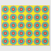 Funny Blume Power Bloom I Geschenkpapier (Flach)