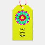 Funny Blume Power Bloom I + Ihr Text Geschenkanhänger (Vorderseite)