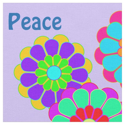 Funny Blume Power Bloom I II III + Ihre Idee Stoff (Nahaufnahme)