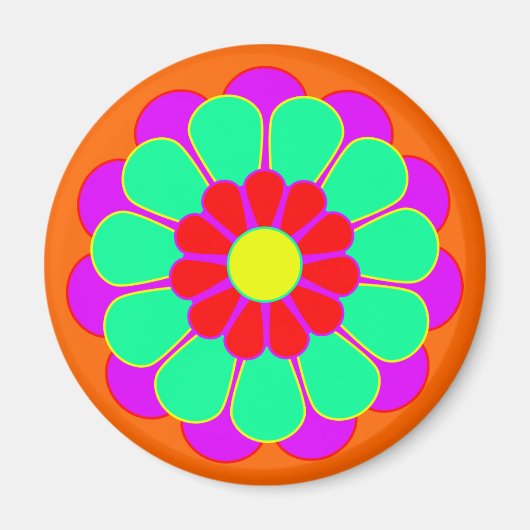 Funny Blume Power Bloom I Magnet (Vorne)