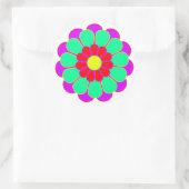 Funny Blume Power Bloom I Runder Aufkleber (Tasche)