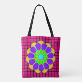 Funny Blume Power Bloom II + Ihr Backgr. Idee Tasche (Rückseite)