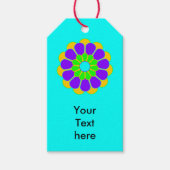Funny Blume Power Bloom II + Ihr Text Geschenkanhänger (Vorderseite)